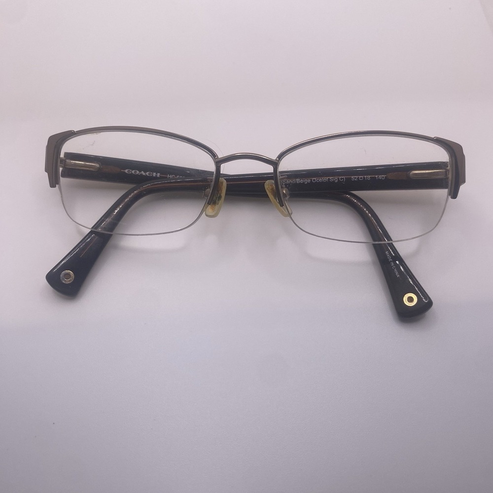 Coach Eyeglasses FRAME ONLY HC5053 Eulalia Half Rim 52-18-140 Sand Beige 790